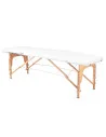Masažo stalas wood comfort medinėmis kojomis, 2 dalių, baltas
