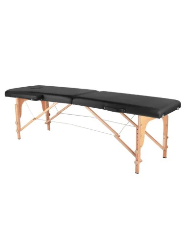Masažo stalas wood comfort medinėmis kojomis, 2 dalių, juodas